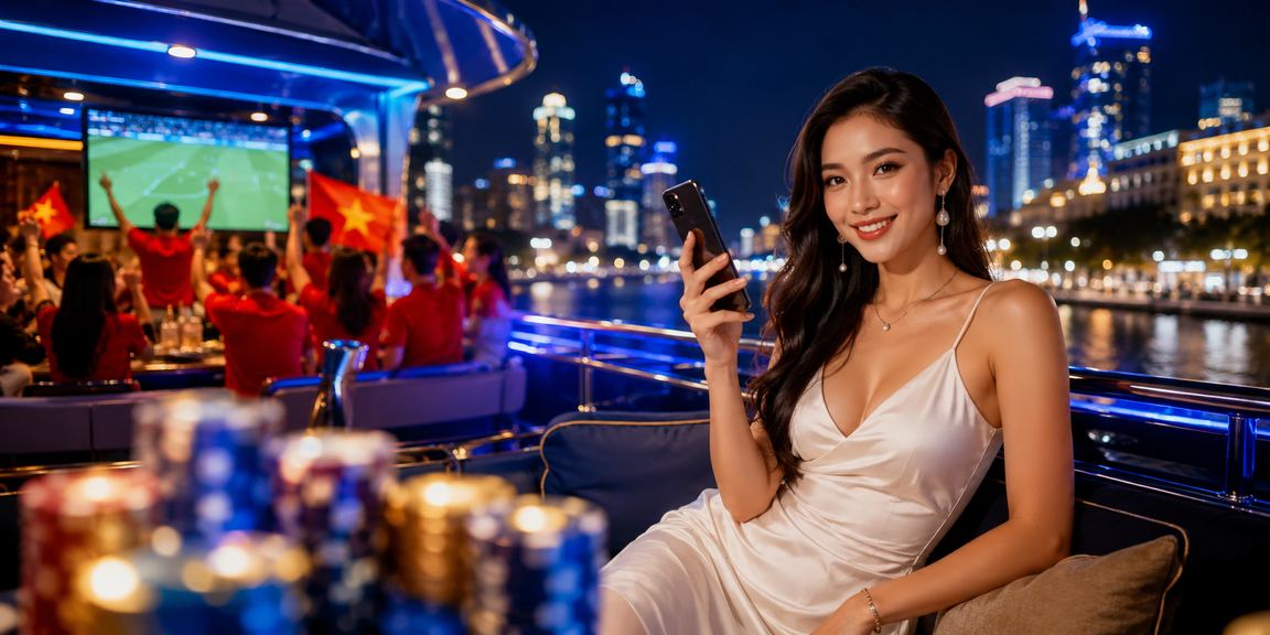 Người dùng TP.HCM xem kèo bóng đá V.League trên điện thoại buổi tối